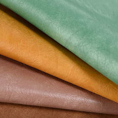 PVC cera aceitosa brillante cuero sintético artificial bronceado para bolsas zapatos sofá silla billetera cinturón decorativo tela de cuero falso