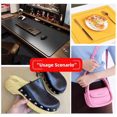 ECO 160cm Ancho Piel Sintética Artificial Doble Cara Diferente Color Imitación Cuero de Vaca para Zapatos, Mantel y Bolsos