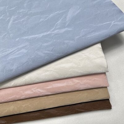 Texturas Pu de seda de camiseta Cuero sintético para bolsas, zapatos, billeteras, portátiles, estuche, decoración, tejido de cuero falso para muebles, revestimiento artesanal