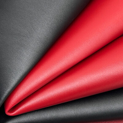 PVC cordero de grano doble cara de cuero artificial sintético resistente al agua materiales de estiramiento para la bolsa de mesa de alfombra cinturón decorar falsos