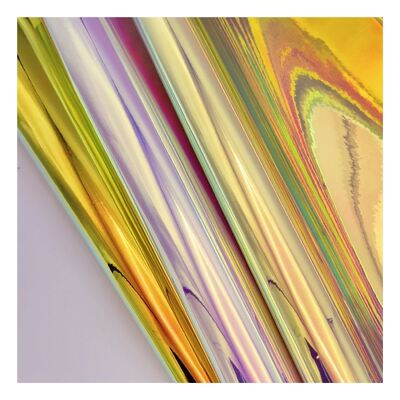 Rainbow Pu Holográfico Metallico Espejo Colorido Cuero Sintético Artificial Falsos Zapatos Bolso Bolso de Mano Cuaderno Tejido de Cuero