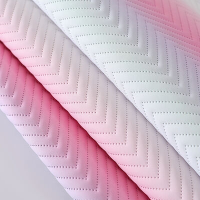 New Fashion Gradient Color Printed PU Synthetic Artificial Leather for Sofa Decorative Bag Packing Box Vinyl Faux Leather Fabric