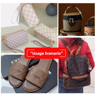 PVC Synthetic Artificial Leather Printed Style Vinyl Faux Leather Material for Bag Notebook Phone Shell Table Mat Sofa Craft Use