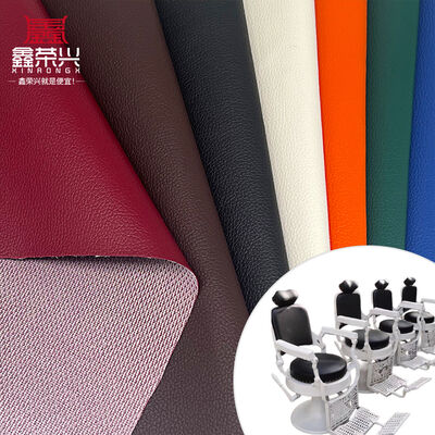 Factory Wholesale PVC 0.6mm Litchi Texture Faux Leather Embossed Artificial Synthetic Leather for Car Seat Bag Foot Decorative