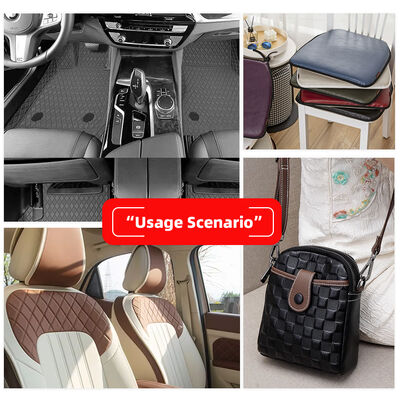 Pvc relieve tablero de ajedrez patrón de cuero sintético artificial para el coche pie asientos de coche sofá decorar bolsa tela de cuero falso