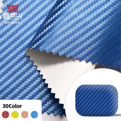 Waterproof Elastic PU Carbon Fiber Synthetic Leather for Clothing Phone Cases Sleeves Boxes-Durable Faux Leather Crafts Garments