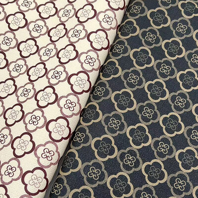 Tela de cuero artificial de PVC sintético con estampado de trébol de cuatro hojas, forro impermeable para embalaje de bolsas y fundas de teléfono, sofá