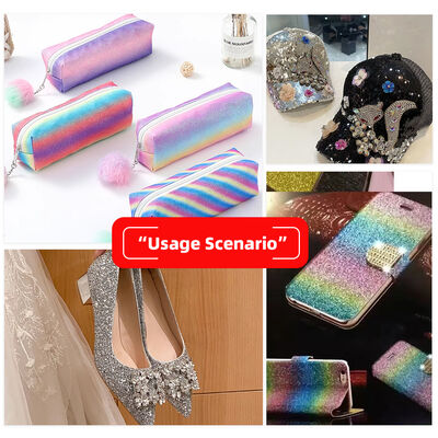 Láminas de tela de PU brillante y brillante con purpurina, cuero sintético grueso e impermeable para zapatos, lazos, manualidades, sombreros, forro decorativo sintético