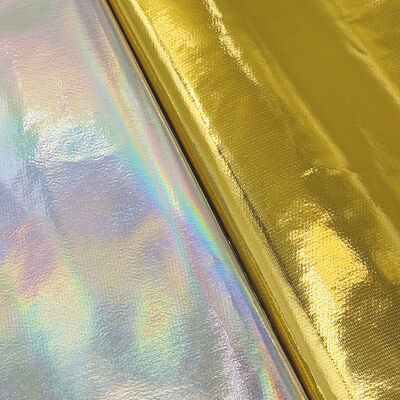 Cuero holográfico de PVC láser metálico espejo cuero sintético impermeable materiales de imitación para sofá, alfombrilla de mesa, neceser, zapatos