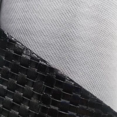 Looped Fabric Woven Pattern PVC Synthetic Leather Embossed Shoes Bags Furniture Crafts Car Faux Leather Fabric Stretch