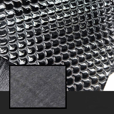 Alto brillo PVC Cocodrilo en relieve tejido grano geometría animal para zapato bolsa decoración sintético cuero artificial tela para manualidades