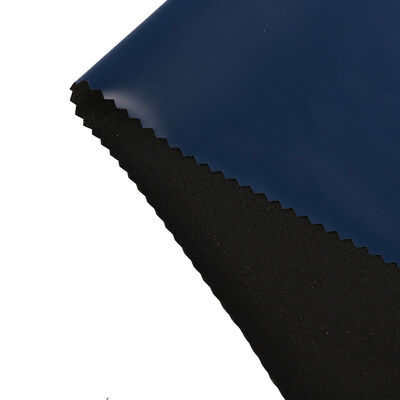 Estiramiento en dos direcciones Spandex elástico PU 527Abrazine Grano de cuero sintético Tejido de cuero falso para bolsas de ropa Caja de manga para auriculares