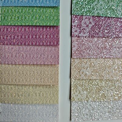 XR Glitter Cuero sintético    Patrón de arroz y patrón floral