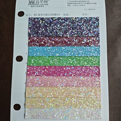 XR Holográfico Chunky Glitter Cuero sintético