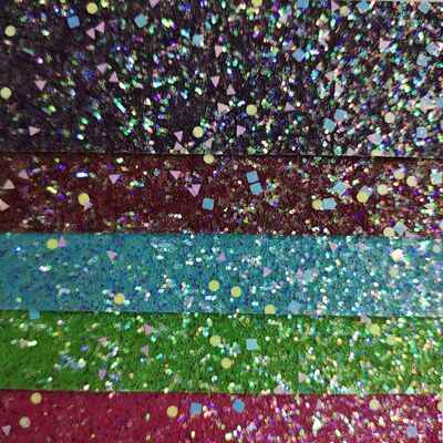 XR Holográfico Chunky Glitter Cuero sintético
