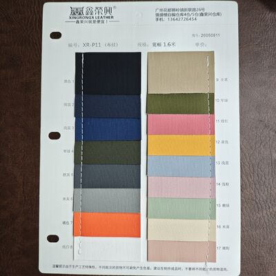 0.7 mm Tectura de tejido Cuero sintético PVC Rollo de cuero para bolsas Muebles Interior de automóviles 1,6 m de ancho