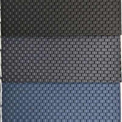 Texturas tejidas Rollo de cuero sintético de PVC con tejido de malla Apoyo para bolsas Carteras Muebles