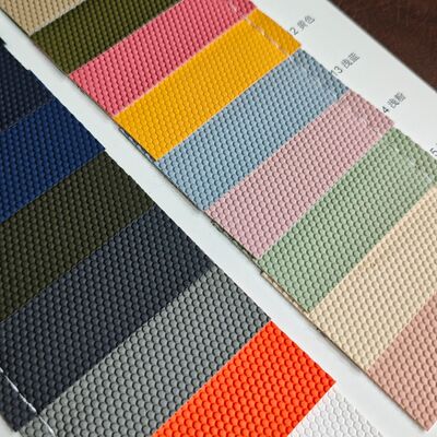 Rollo de cuero sintético de PVC con textura de baloncesto en relieve hexagonal, cuero Artificial para bolsos, muebles, Interior de coche
