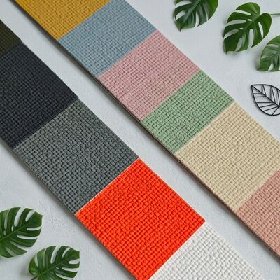 Texturas de micro cuentas PVC Rollo de cuero sintético de grano fino Material de cuero artificial para bolsos billeteras Muebles Interior de automóviles