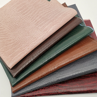 Pvc de grano de cocodrilo de cuero sintético de cartera de caja de zapatos Ntoebook Tejido de cuero falso