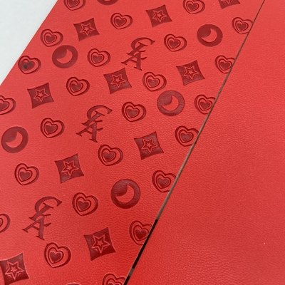 Cuero sintético prensado de PU para bolsa de zapatos, paquete, mantel, tela de cuero sintético