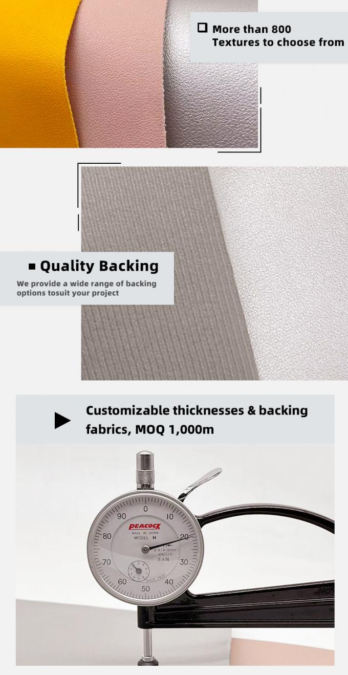 1.3mm PVC 711 Napa Grano Sintético Cuero Artificial Bolso, Mantel, Zapatos, Cartera, Decoración, Cinturón Tela de Cuero Sintético 5