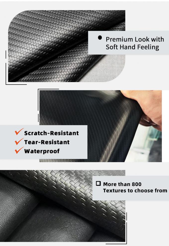 Patrones en relieve de PVC elástico Cuero sintético artificial para motocicleta Capa del asiento de la bicicleta Sofá Coche Materiales de cuero falsos 5