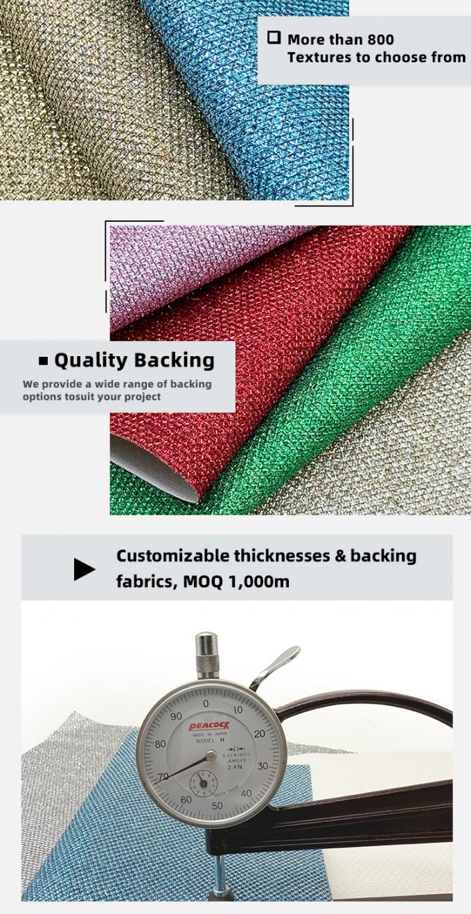 Forro de zapato de cuero sint&eacute;tico de PVC con purpurina gruesa para joyer&iacute;a, manualidades, equipaje, embalaje, material de cuero sint&eacute;tico para sof&aacute; 5