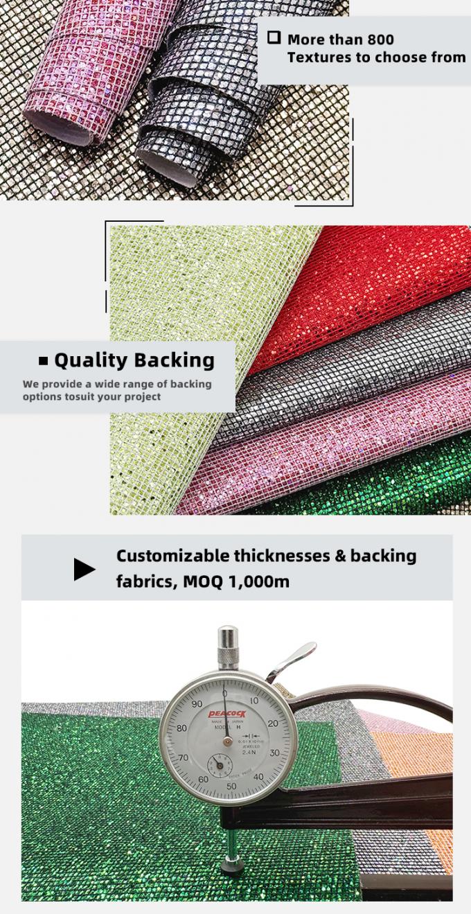 Peque&ntilde;o-Control Purpurina Gruesa PVC Cuero Sint&eacute;tico Zapato Joyer&iacute;a Artesan&iacute;a Equipaje Bolsa Embalaje Cajas Impermeable El&aacute;stico Cuero Falso 5