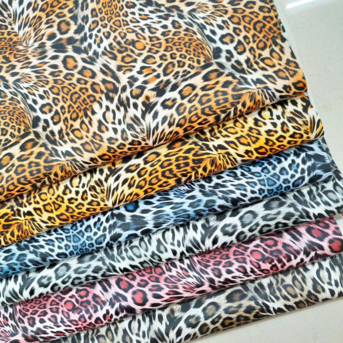 Por mayor Pvc Leopard Impreso Cuero Artificial Sintético para Bolsa Cuaderno Teléfono Cuero de mesa con concha Tejido de cuero falso 5