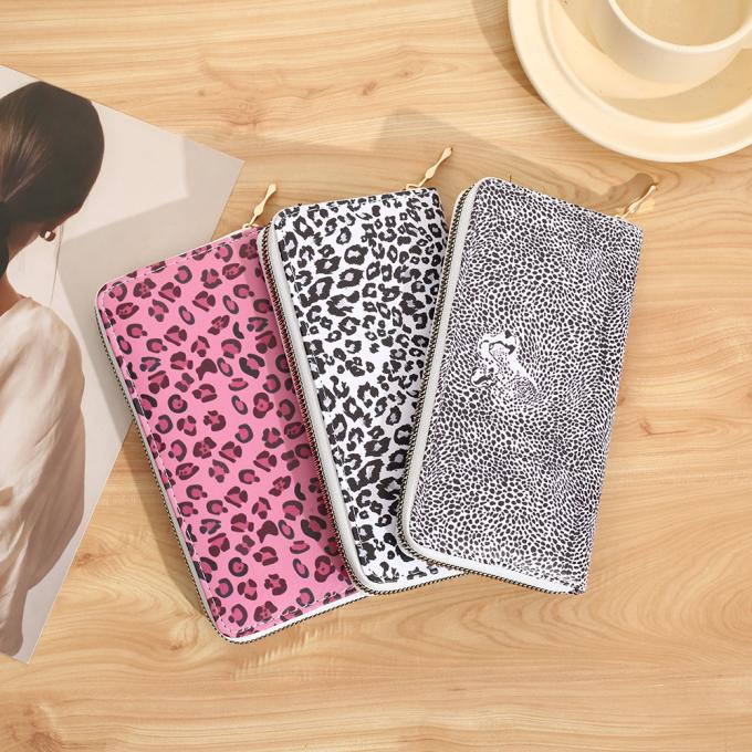 Por mayor Pvc Leopard Impreso Cuero Artificial Sint&eacute;tico para Bolsa Cuaderno Tel&eacute;fono Cuero de mesa con concha Tejido de cuero falso 17