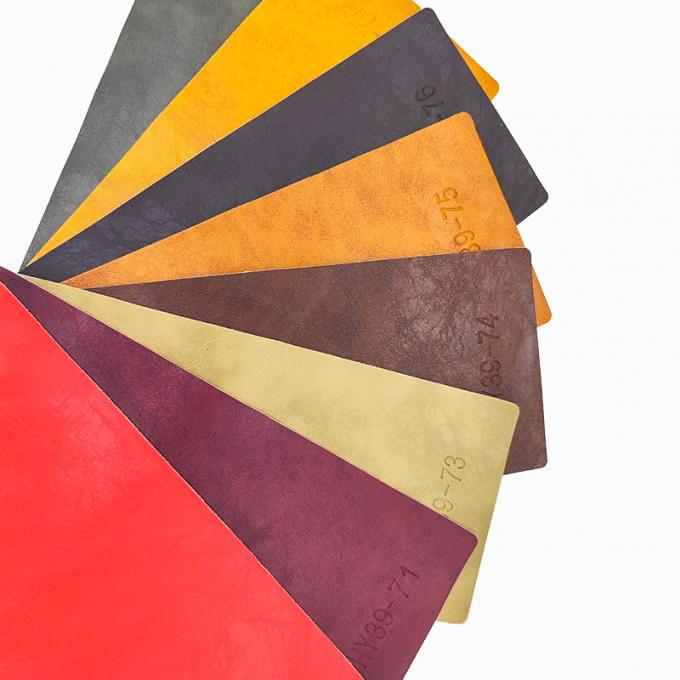 PVC Crazy Horse Aceite de cera de cuero falso para muebles 54 pulgadas de ancho 6