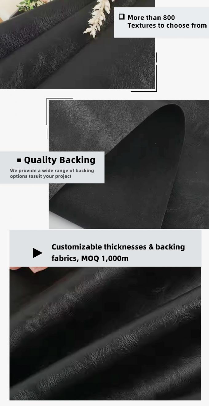 Cuero sint&eacute;tico artificial de PVC con respaldo doble cepillado al por mayor, varios patrones en relieve para bolsos, sof&aacute;s y materiales de cuero sint&eacute;tico 5