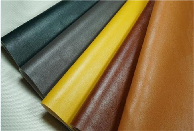 PVC 158 Patrón de grano de piel de vaca Cuero sintético artificial para bolsas zapatos Tejido de cuero falso 7