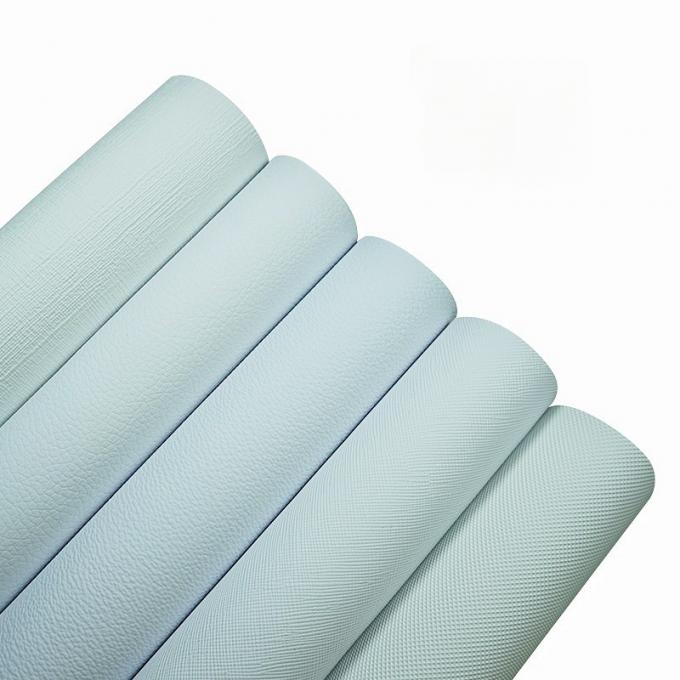 Cuero artificial sintético con estampado digital en relieve blanco de PVC para bolso, cuaderno, carcasa de teléfono, mantel, tela de cuero sintético 5