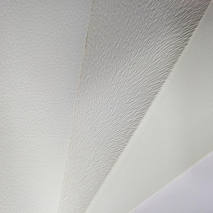 Cuero artificial sintético con estampado digital en relieve blanco de PVC para bolso, cuaderno, carcasa de teléfono, mantel, tela de cuero sintético 7