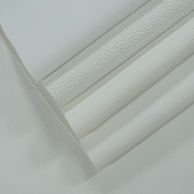 Cuero artificial sintético con estampado digital en relieve blanco de PVC para bolso, cuaderno, carcasa de teléfono, mantel, tela de cuero sintético 6