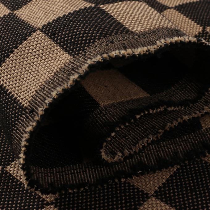 Tejido de lino a cuadros de lino de 1,0 mm de grosor, impermeable, el&aacute;stico, flocado, para exteriores, para sof&aacute;, bolso, cintur&oacute;n de seguridad de coche, respaldo tejido de cuero sint&eacute;tico 7