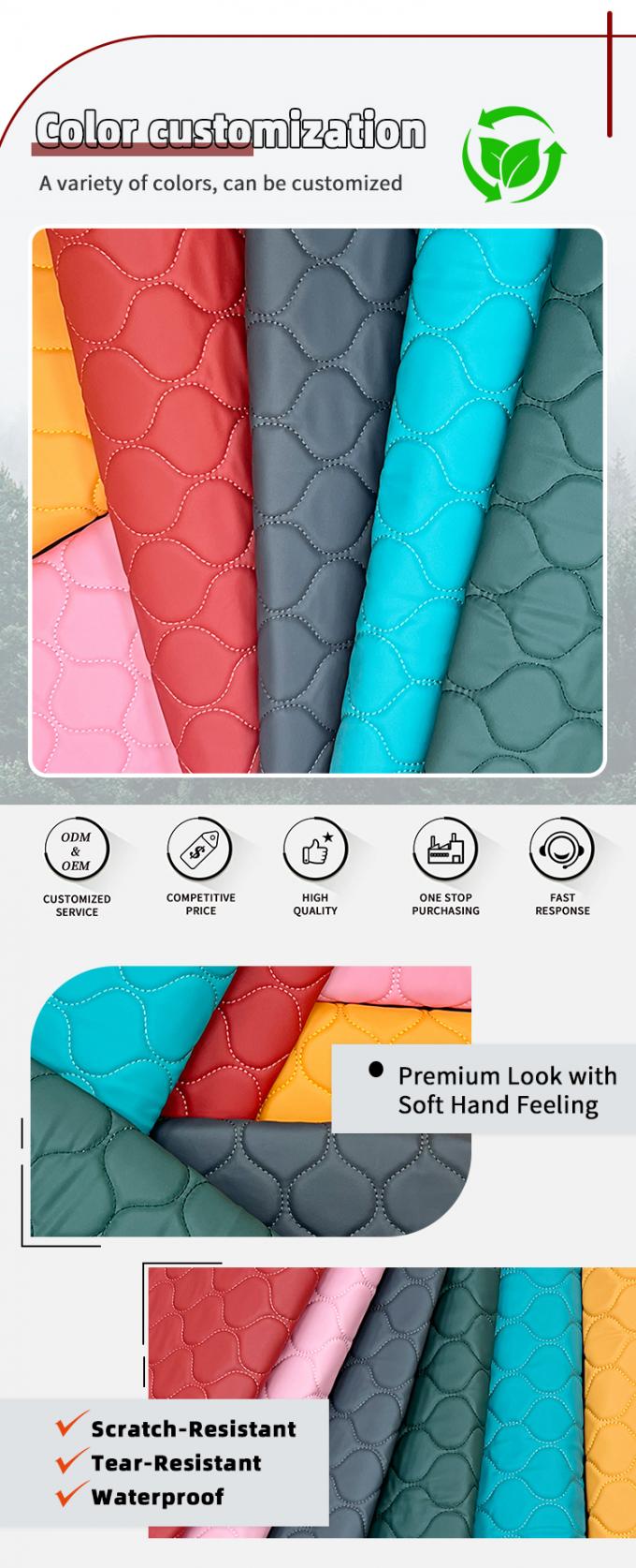 Cuero sintético de imitación texturizado con esponja de PVC de 3 mm, antiarañazos, impermeable, suave, para muebles, sofás, sillones de masaje y asientos de coche 4