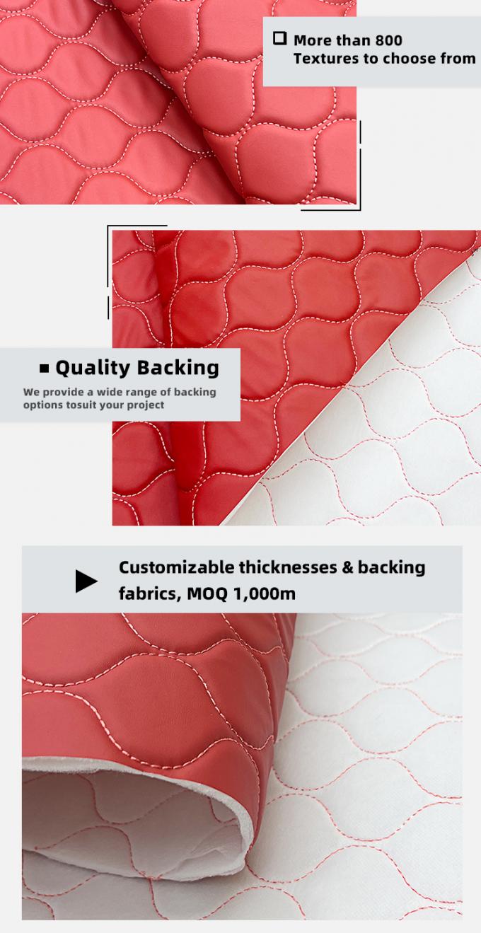 Cuero sintético de imitación texturizado con esponja de PVC de 3 mm, antiarañazos, impermeable, suave, para muebles, sofás, sillones de masaje y asientos de coche 5