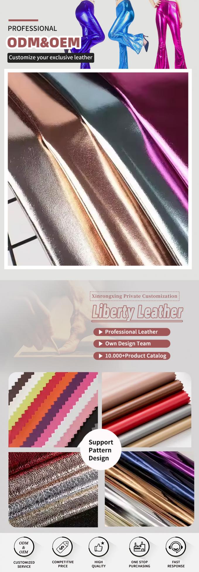 Pel&iacute;cula met&aacute;lica PU R61 Cereales de ovejas Cuero sint&eacute;tico Ropa de bolsillo Caja de zapatos Bolso de notas Tejido de cuero falso 4