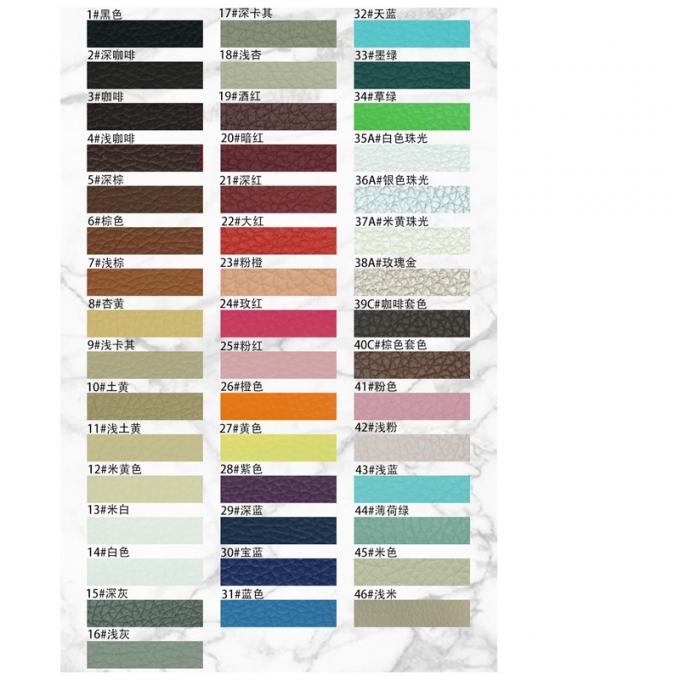 Cuero sintético de grano de PVC Litchi para muebles 54" de ancho 13