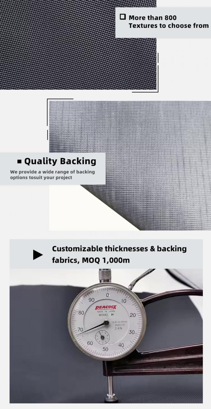 Cuero de PVC resistente a la abrasión para asientos de coche y muebles 5