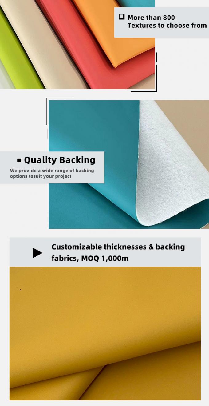 Tejido de cuero sint&eacute;tico de PVC para tapicer&iacute;a de muebles, 54" de ancho 5