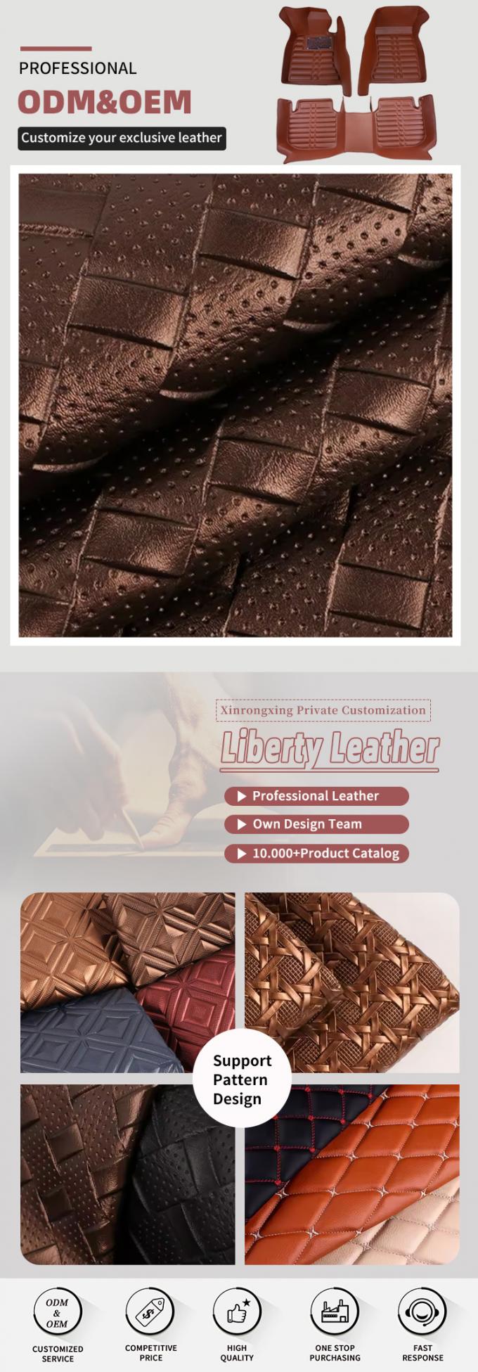 Revestimiento de asiento de coche de cuero sint&eacute;tico de PVC resistente a la abrasi&oacute;n 4