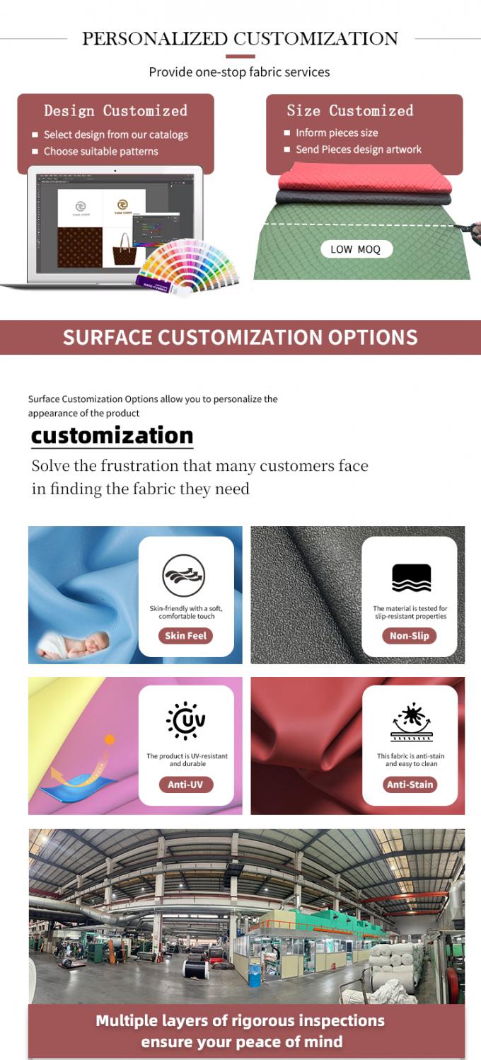 Sillón de pie de carro de cuero de PVC con colchoneta de cuero de PVC de 4,6 mm de espesor con relleno de espuma ajustado estirante asientos de automóvil bordados en relieve sofás para bolsas 6