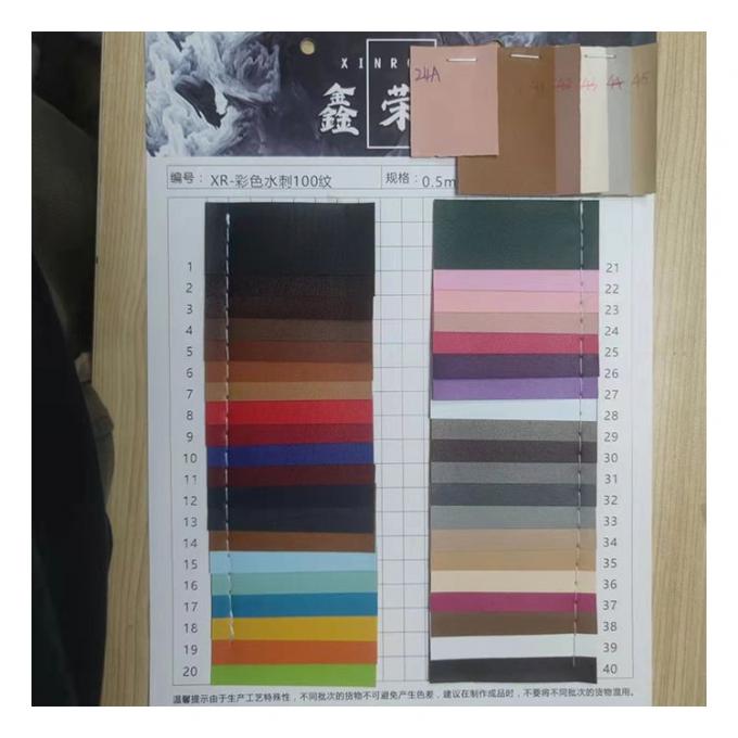 Venta al por mayor Pvc de cuero falso Bolso de caja de zapatos Cuaderno de notas Patr&oacute;n de agujero de alfiler Tejido de cuero sint&eacute;tico artificial 16