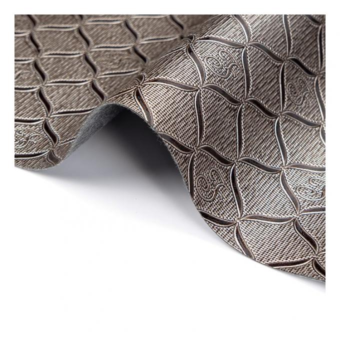Cuero sintético artificial con estampado geométrico brillante de PVC al por mayor para embalaje, cartera, caja, cuaderno, tela de cuero sintético 7