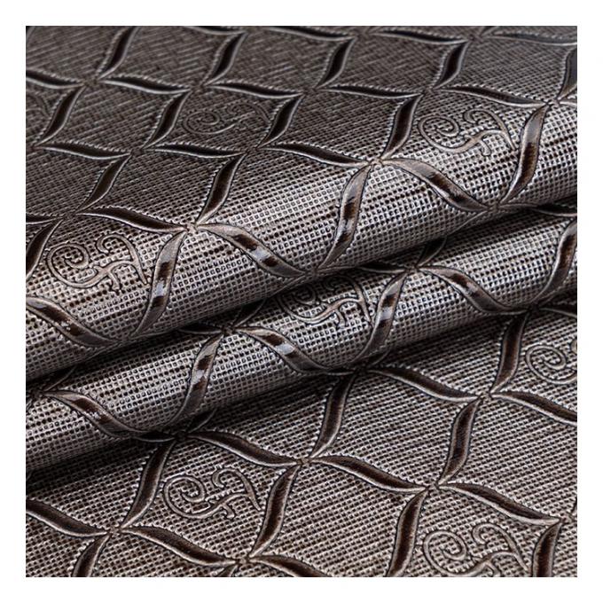 Cuero sintético artificial con estampado geométrico brillante de PVC al por mayor para embalaje, cartera, caja, cuaderno, tela de cuero sintético 9