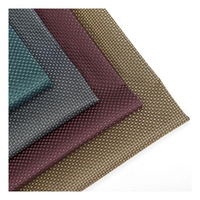 Tela de cuero sintético artificial con patrón de tejido pequeño, color perla metálico de PVC, para embalaje, cartera, caja, zapatos, cuaderno. 7